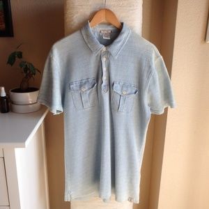Lucky Brand Polo Shirt In Light Indigo